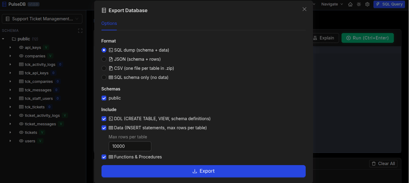 Import & Export screenshot